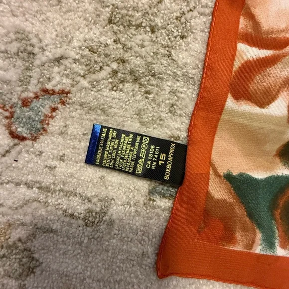 Vintage Art of the Scarf Floral Silk Scarf - Picture 7 of 12